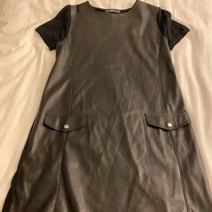 Zara faux leather dress